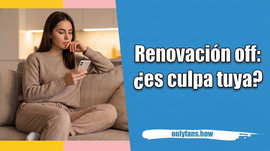 desactivar renovación automática OnlyFans